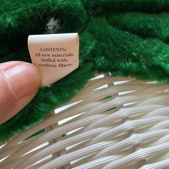 Plush Jack O Lantern white woven basket Halloween decoration - Picture 6 of 9